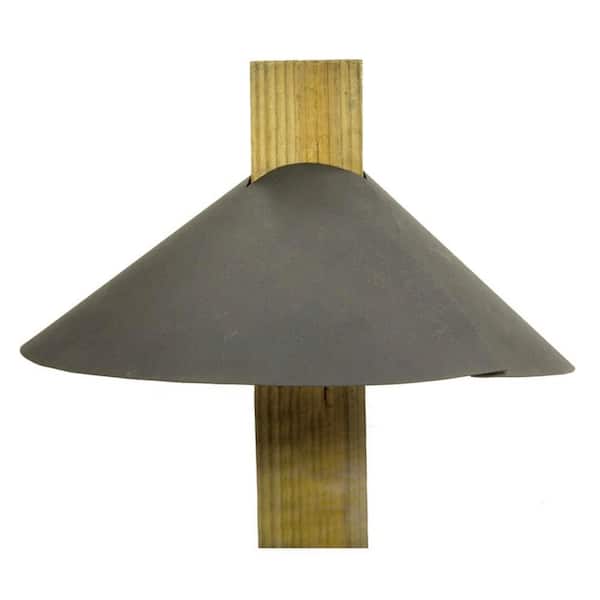Squirrel Deflector For 4 by 4 Post, 18 in. Diameter, Non-Electric, Black Powder Coat Finish