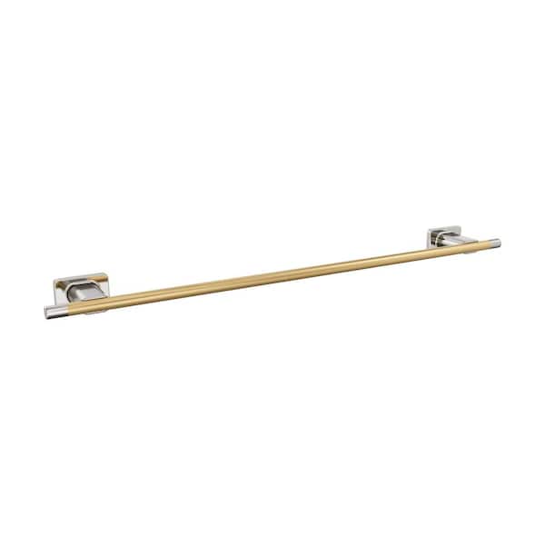 Esquire 24 in. Wall Mounted Towel Bar in Polished Nickel/Champagne Bronze