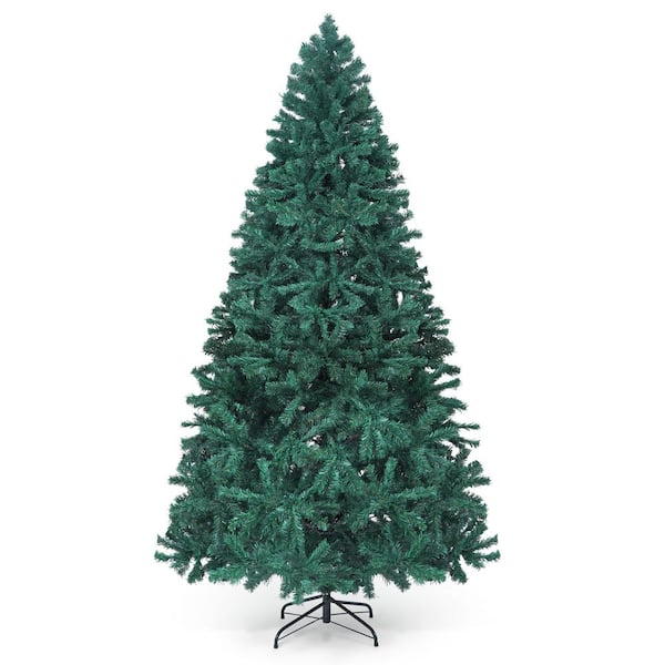 7.5 ft. Unlit Pre-Hinged Spruce Artificial Christmas Tree with 1,346-Branch Tips and Metal Stand