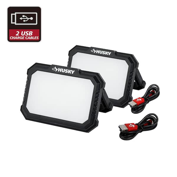 Solnze_88　2/2 Husky Husky 2-Pack 1200 Lumens Rechargeable Magnetic Utility Light