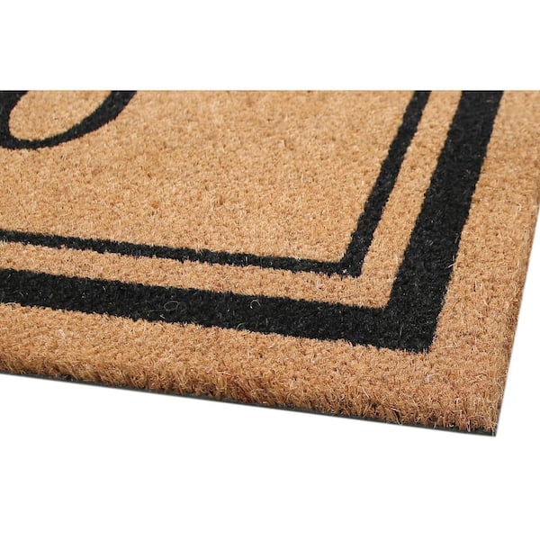Chesapeake Coir Natural Black Non-Slip Indoor Doormat (20 in. x 46 in.)