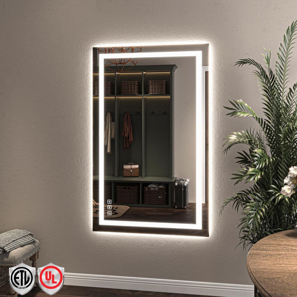 36 in. W x 60 in. H Wall-mounted Full-length Mirror LED Light Dresser Mirror Full Body Mirror price history on PriceWatchPro