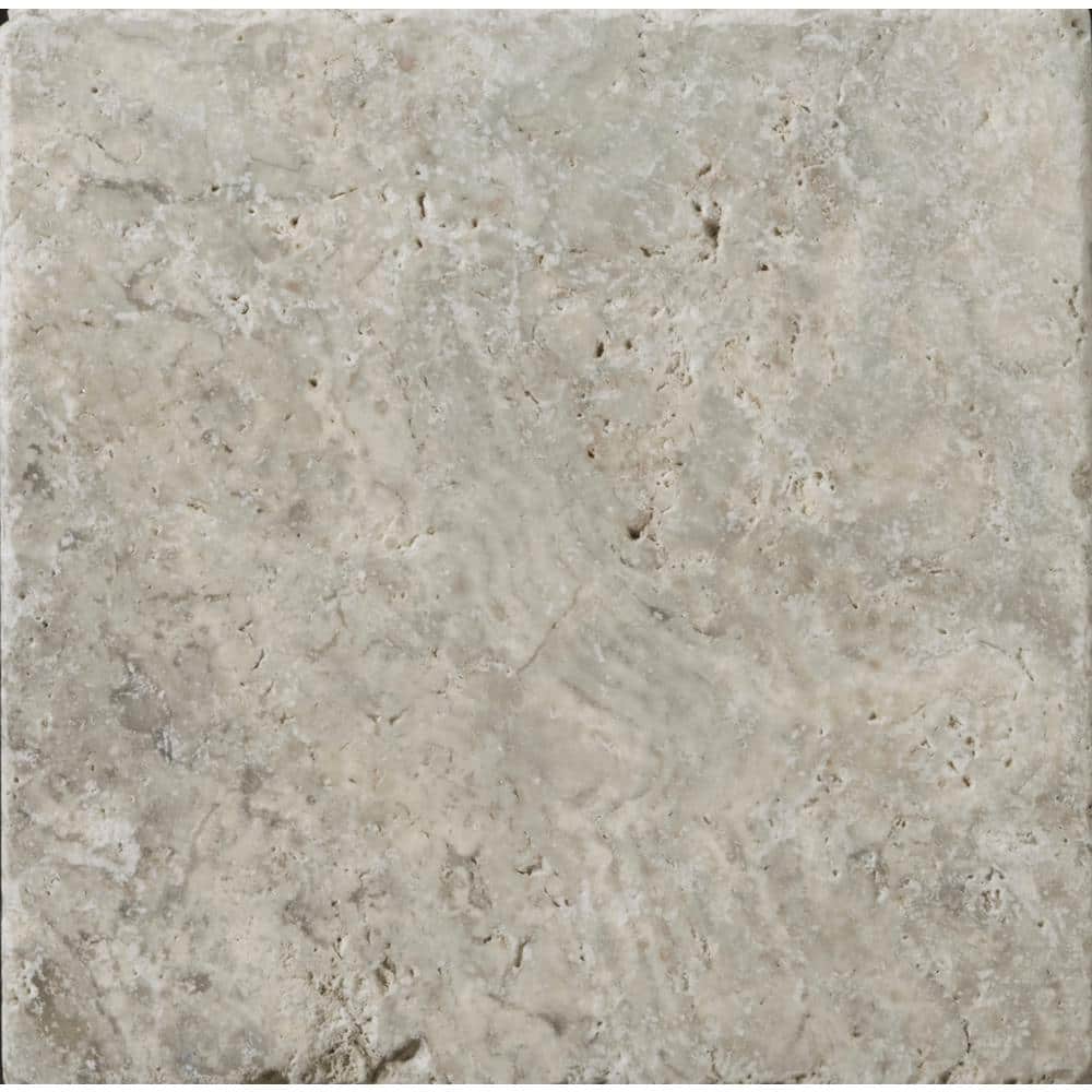 Trav Ancient Tumbled Silver 3.94 in. x 3.94 in. Travertine Wall Tile price history on PriceWatchPro