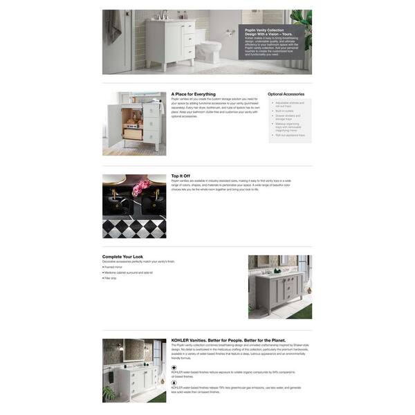 Poplin 29.5 in. Medicine Cabinet Surround in Linen White Poplin 29.5 in. Medicine Cabinet Surround in Linen White