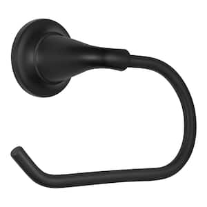 Constructor Single Post Wall Mount Toilet Paper Holder in Matte Black