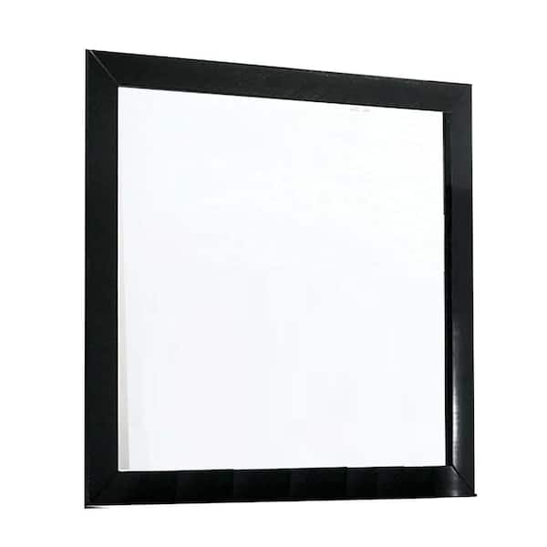 Ryla Black 38 in. W x 38 in. H Square Wood Framed Mirror