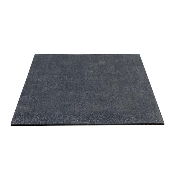 American Floor Mats 1/2in (12mm) Thick Solid Black 4' x 8' Heavy Duty  Rubber Rolls, Protective Exercise Mats, Commercial Gym Flooring