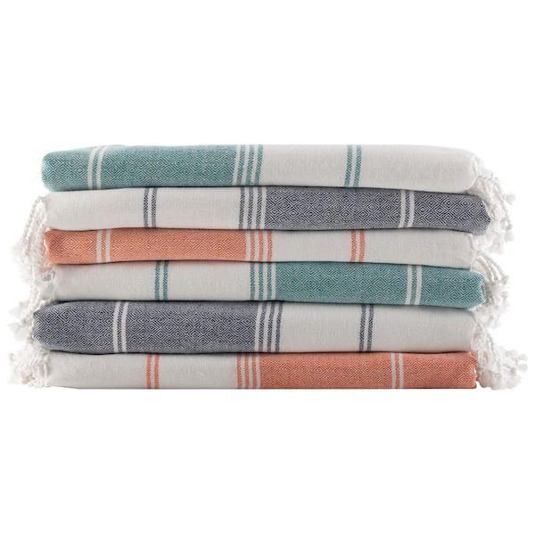 6-Pack 39x71in Turkish Beach Towel Set