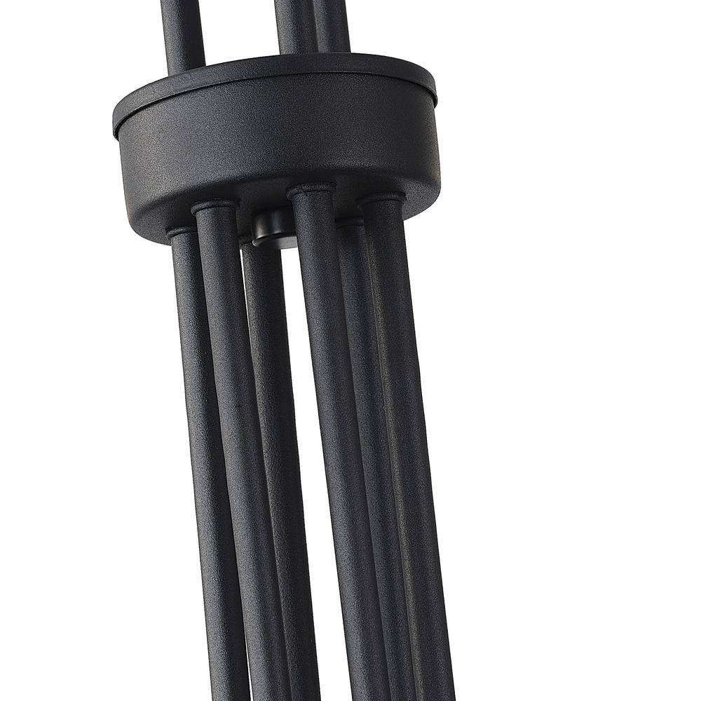 Aiwen Black Metal 6-Light Candle Style Industrial Chandelier