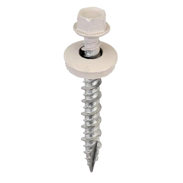 Acorn International #9 X 1-1/2 inch Light Gray Hex Metal to Wood Screws (Bag of 250)