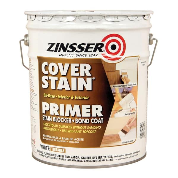 Zinsser Cover Stain 5 gal. White Oil-Based Interior/Exterior Primer and Sealer