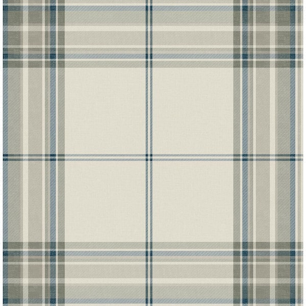 Westley Moss Green Plaid Wallpaper Sample