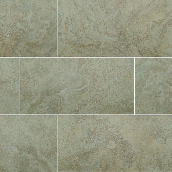 Toscana Beige 12 in. x 24 in. Matte Porcelain Travertine Look Floor and Wall Tile (18 sq. ft./Case)