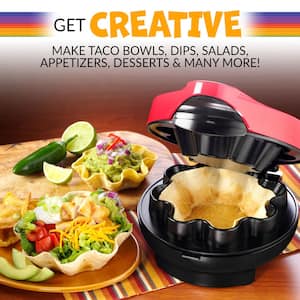 100 sq. in. Red Tortilla Bowl Maker with Indicator Lights