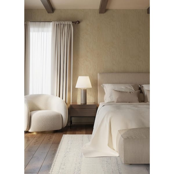 Ashley Stark Tan Sloane Wood Vinyl Peel and Stick Wallpaper