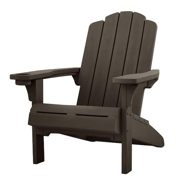 Kiawah Resin Plastic Brown Adirondack Chair
