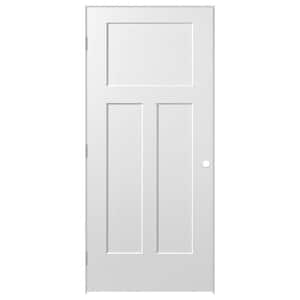 32 in. x 80 in. 3 Panel Winslow Right-Handed Hollow-Core Primed Composite Single Prehung Interior Door