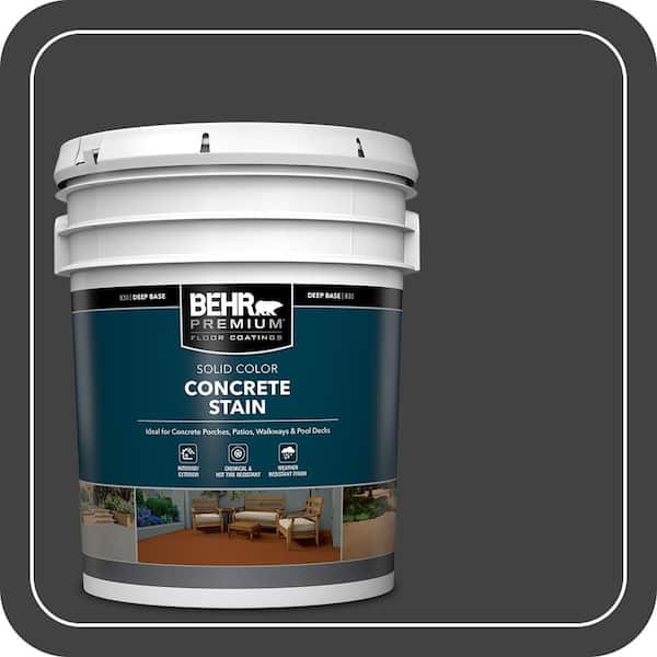 5 gal. #PFC-75 Tar Black Solid Color Flat Interior/Exterior Concrete Stain