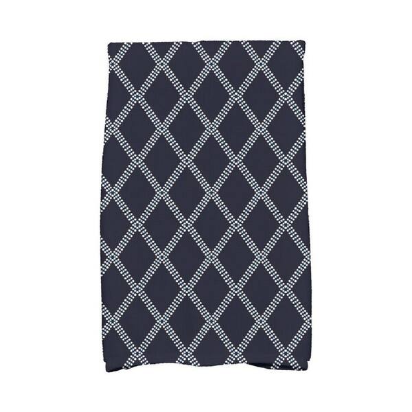 Blue E by design Beach Tile Geometric Print Hand Towel 16 x 25 