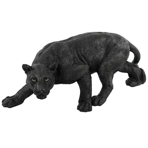 10 in. H Shadowed Predator Black Panther Medium Garden Statue