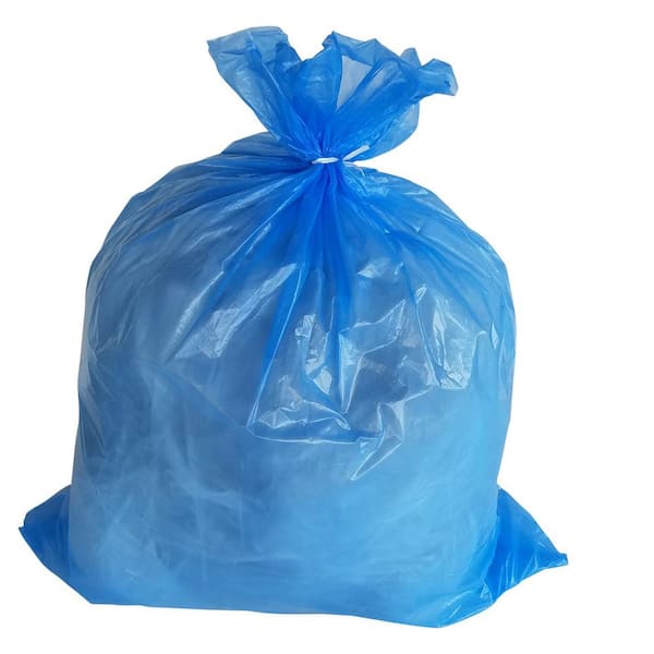 Aluf Plastics 45 Gallon 1.2 MIL Blue Industrial Strength Trash Bags - 40 x  4