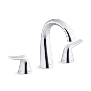 Easmor 8 in. Widespread Double Handle Bathroom Faucet in Polished Chrome