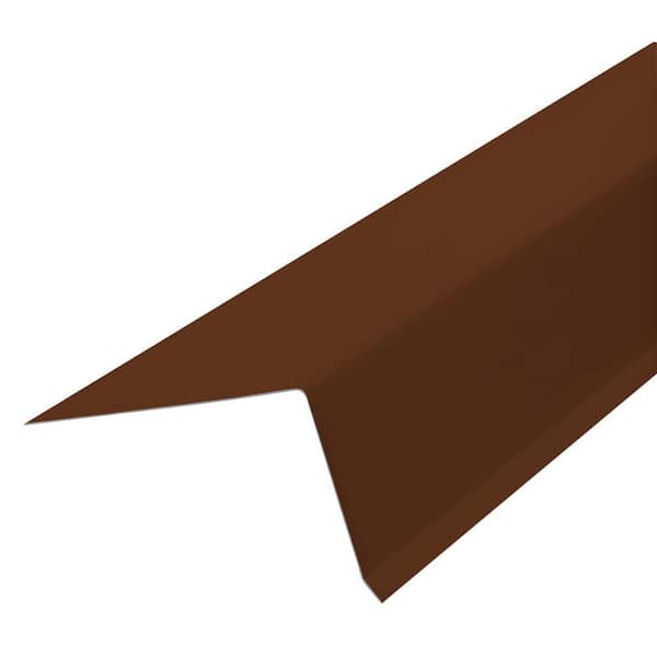 Gibraltar Building Products 2 in. x 3 in. x 10 ft. Galvanized Steel Eave Drip Flashing in Royal Brown