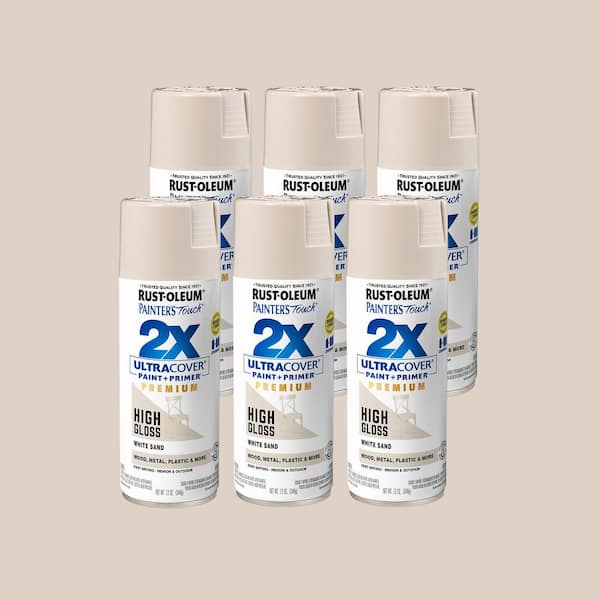 12 oz. High Gloss White Sand Ultra Cover General Purpose Spray Paint (Case of 6)