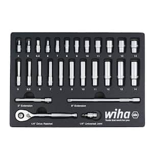 1/4 in. Socket Tray Set - Metric (27-Piece) Drive Professional