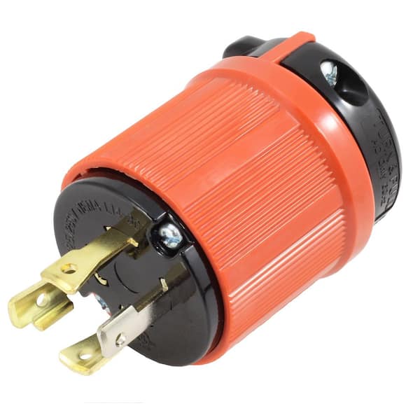 AC WORKS AC Connectors NEMA L14-30P 30 Amp 125/250-Volt 4-Prong Assembly Locking Male Plug