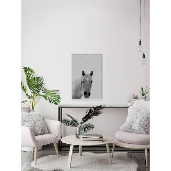 Unbranded 45 in. H x 30 in. W "Big-Nosed Horse" by Marmont Hill Framed Canvas Wall Art