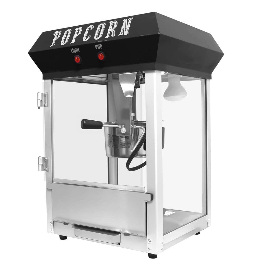600 W 6 oz. Black Countertop Popcorn Machine with 2-Switch Control and Tempered Glass Doors Bar Style Popcorn Maker price history on PriceWatchPro