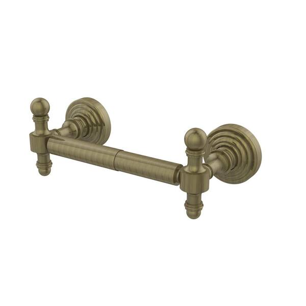 Brass Paper Holder With Classic Rosettes In Antique Brass 