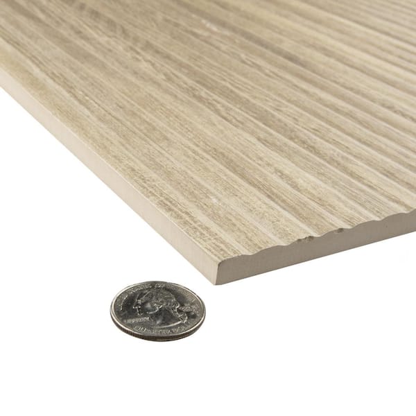 Merola Tile Larchwood Alder 15-3/4 in. x 47-1/4 in. Fluted Ceramic