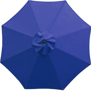 9 ft. 8-Ribs Polyester Replacement Canopy Market Umbrella Cover in Navy Blue