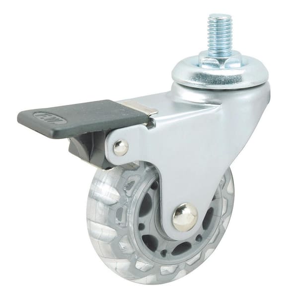 Richelieu Hardware 2-1/2 in. (64 mm) Light Gray Braking Swivel Stem Caster with 88 lb. Load Rating