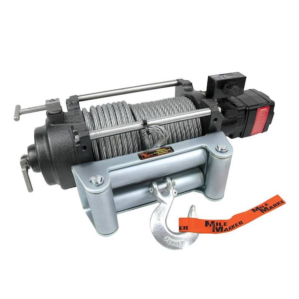 12,000 lb. Capacity H12000 Permanent Hydraulic Winch with 100 ft. Steel Cable