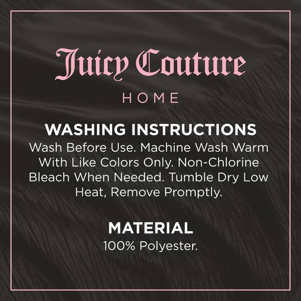 JUICY COUTURE Glam Night 5-Piece Black Striped Microfiber