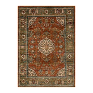 Fitzgerald 4 ft. x 6 ft. Spice Abstract Area Rug