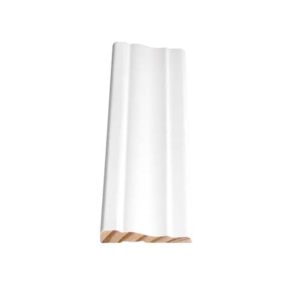Alexandria Moulding 3/8 in. D x 2-1/4 in. W x 84 in. L Pine Wood Primed Finger-Joint Colonial Casing Moulding Pack (10-Pack)
