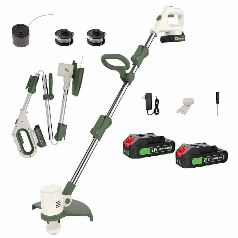 12 in. Cordless Grass Shears, 21V Battery Powered String Trimmer, Lightweight Edger and Mower Auto Line Feed 1 Piece price history on PriceWatchPro