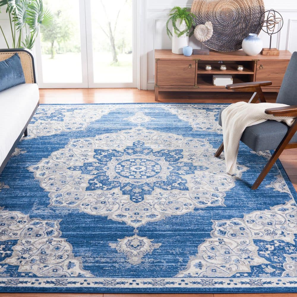 Brentwood 8 ft. x 10 ft. Navy/Ivory Geometric Area Rug price history on PriceWatchPro