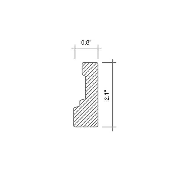 10 pack 2-in W x 12-in L Marble Polished Chair Rail Tile Trim (1.667 Sq ft/case)