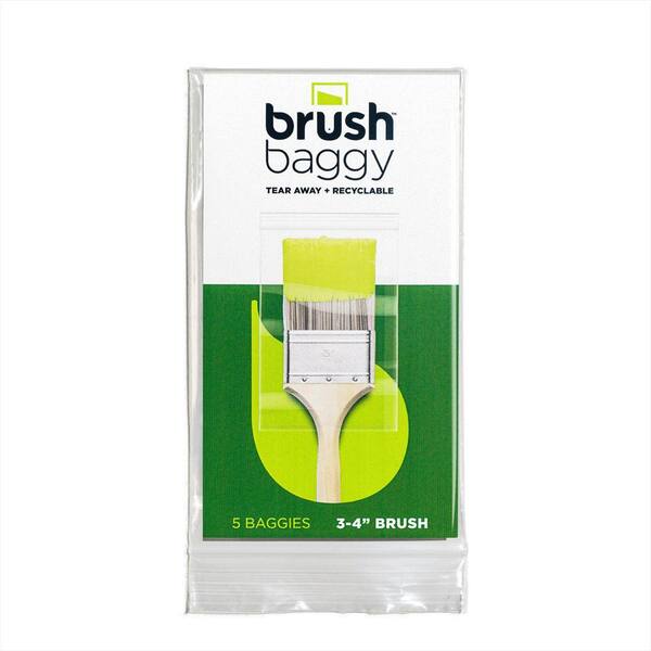 Brushbaggy Small Project Pack 3 to 4 in. Paint Brush Cover Tear Away Bag (5-Pack)