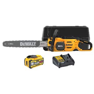 FLEXVOLT 60V MAX 20 in. Brushless Electric Cordless Chainsaw Kit and Carry Case with (1) FLEXVOLT 5 Ah Battery & Charger