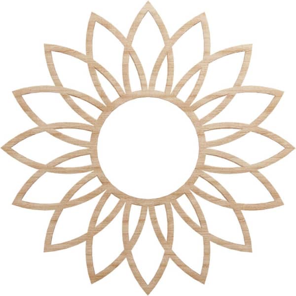 0.25 in. x 7.625 in. x 22 in. Wood Medallion Moulding