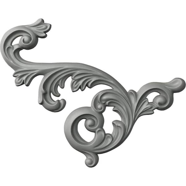 Ekena Millwork 1-3/8 in. x 15-3/4 in. x 19-5/8 in. Primed Polyurethane Edwards Left Onlay