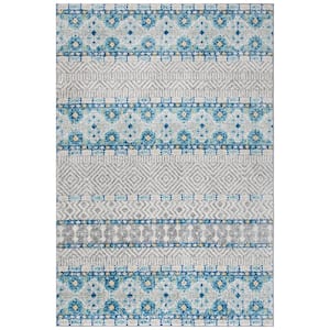 Madison Gray/Turquoise 9 ft. x 12 ft. Area Rug