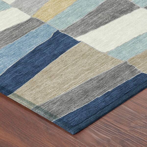 Chantille Machine Washable Indoor/Outdoor Abstract ACN2836 Navy 2 ft. x 3 ft. Accent Rug