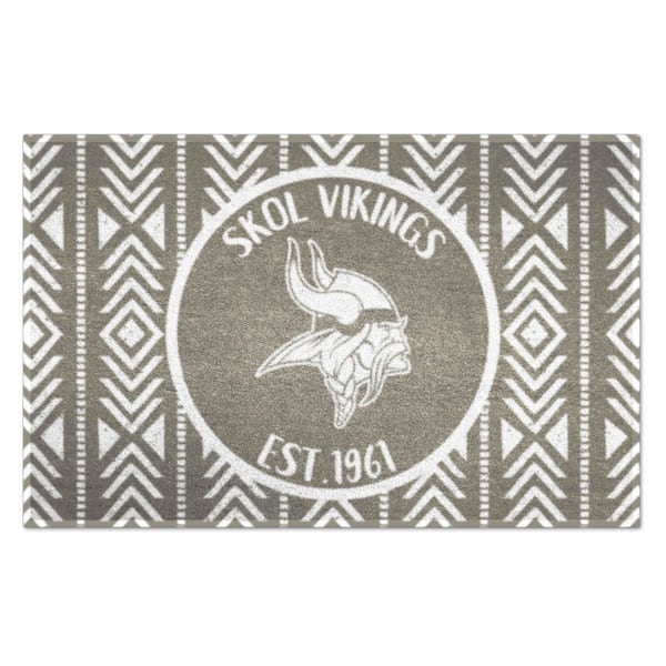 FANMATS Minnesota Vikings Southern Style Gray 1.5 ft. x 2.5 ft. Starter Area Rug